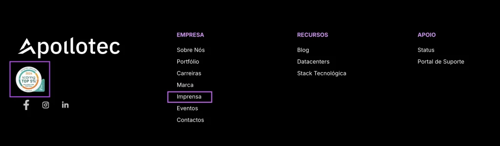 exemplo site apollotec